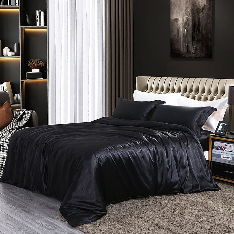 Four-piece Silky Sleep Bare Silk Quilt Cover
