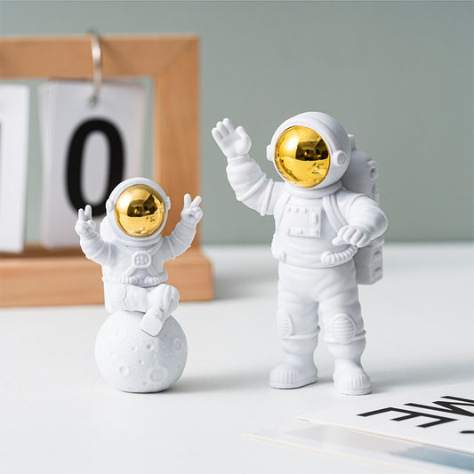 Spaceman Astronaut Moon Night Light Cute Car Decoration