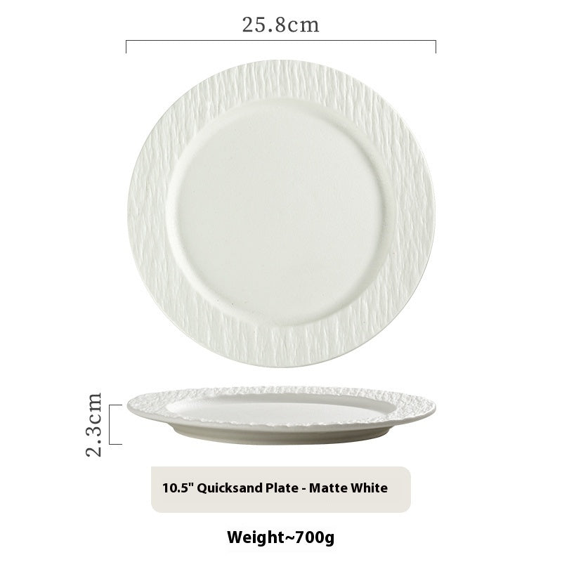 Black Light Luxury High-grade Western Restaurant Steak Plate