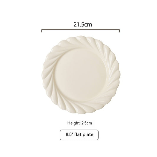 Ceramic Tableware Underglaze Rice  Light Luxury Plate Bowl