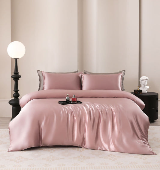 Silk Four-piece Set 19 M Pure Color Pillowcase