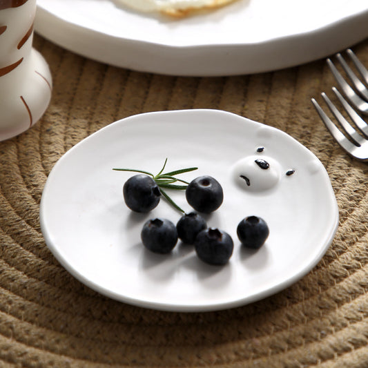 White Bear Bowl Dish & Plate Household Children's Tableware Set