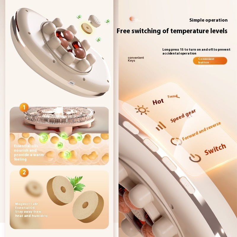 Household Electric Abdominal Massager Hot Compress Stone Massage Instrument