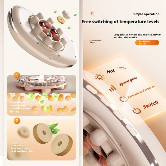 Household Electric Abdominal Massager Hot Compress Stone Massage Instrument