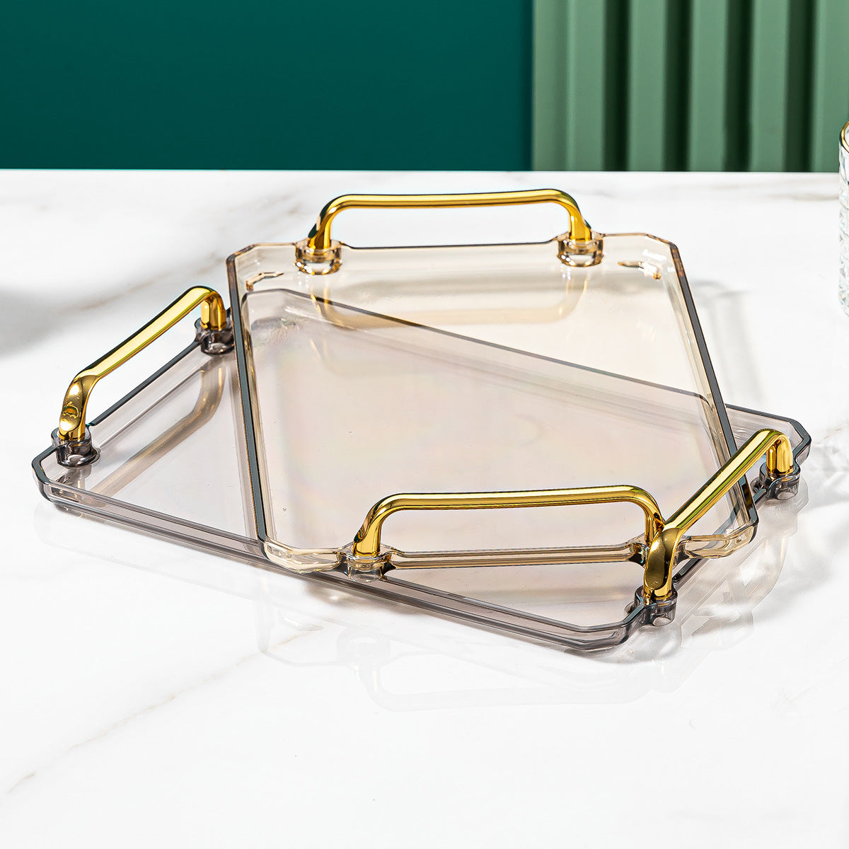 High-end Tray Household Rectangular Tea Cup Plastic Plate