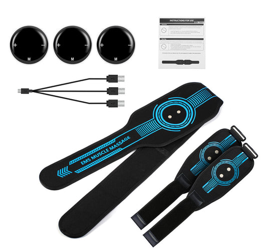 Upgrade 10 Pieces Touch Screen EMS Abdominal Muscle Belt Massage