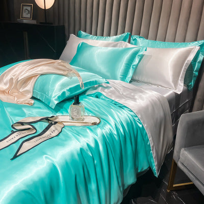 Affordable Luxury Style Silk Solid Color European Silk Bedding