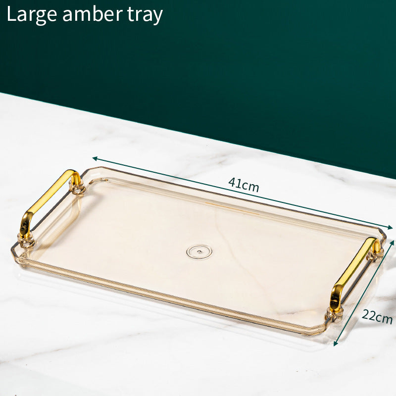 High-end Tray Household Rectangular Tea Cup Plastic Plate