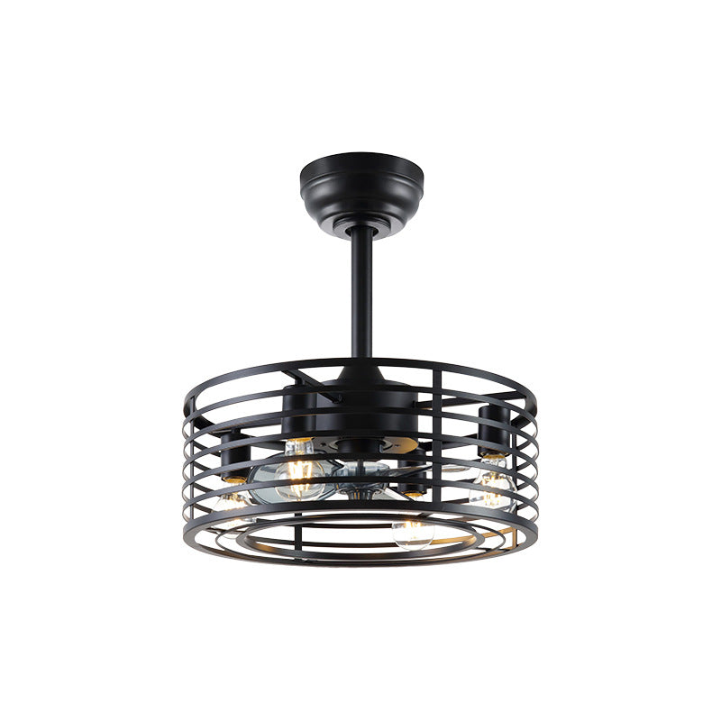 Retro Ceiling Fan Lights Industrial Style Iron Dining Roomliving Room Chandelier