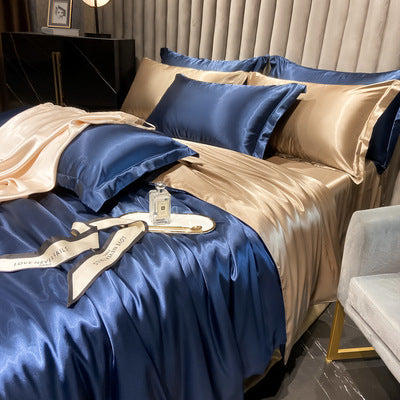 Affordable Luxury Style Silk Solid Color European Silk Bedding