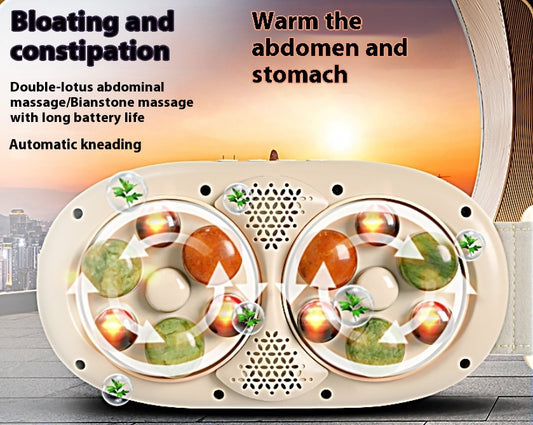 Household Electric Abdominal Massager Hot Compress Stone Massage Instrument