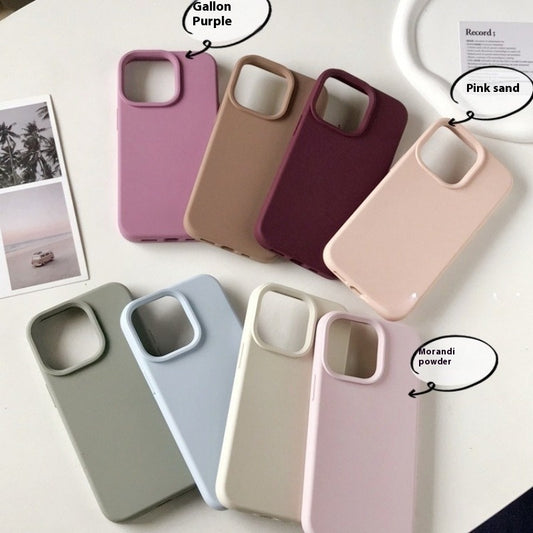 Solid Color Liquid Silicone Phone Case