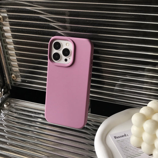 Solid Color Liquid Silicone Phone Case