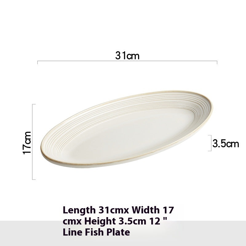 Household Light Luxury High-grade Tableware High Temperature Resistance Plate