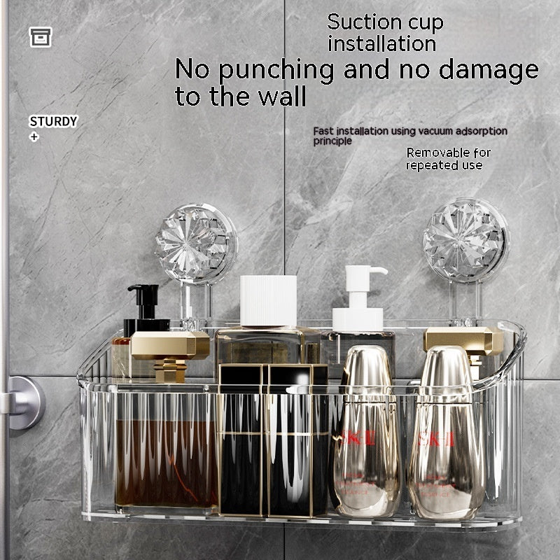 Light Luxury Suction Rack Bathroom Toilet Punch-free Storage Box
