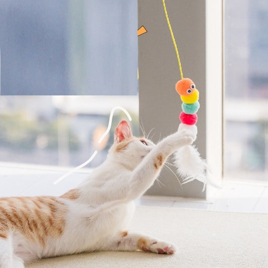 Cat Toys Simulated Cute Toys Funny Self-hey Interactive Toy Rope Grabbing Mouse Telescopic Hanging Cat Pet Supplies