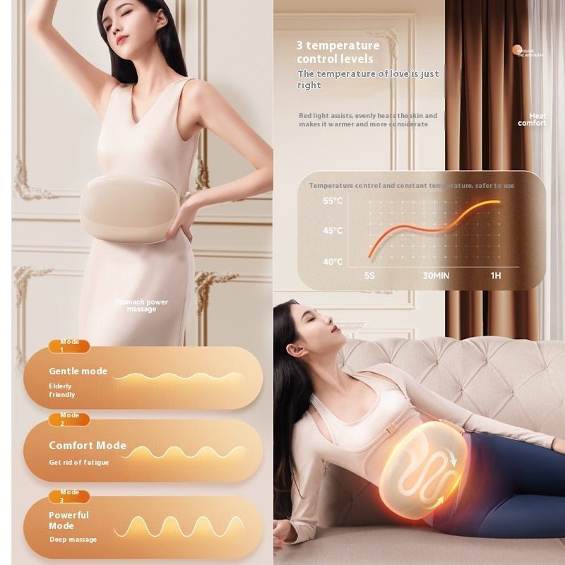 Household Electric Abdominal Massager Hot Compress Stone Massage Instrument