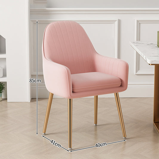 Light Luxury Dressing Stool Home Dining Chair Backrest Petals