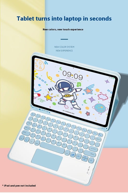 Touch Magnetic Keyboard Leather Case With Pen Slot