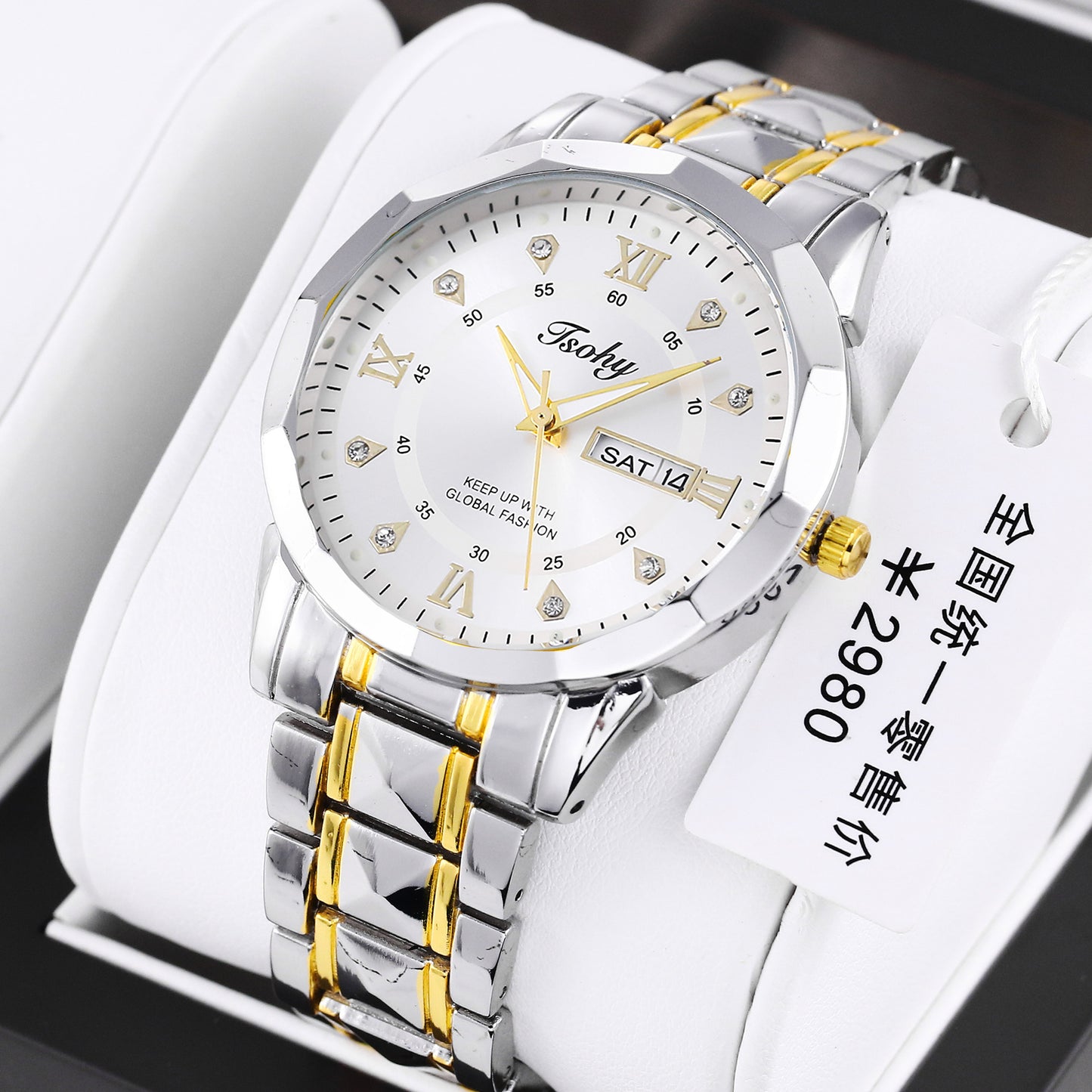 Quartz Watch Double Calendar Luminous Men