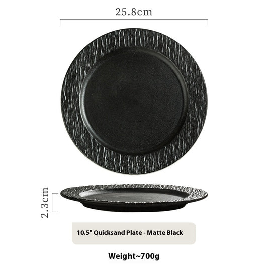 Black Light Luxury High-grade Western Restaurant Steak Plate