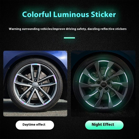Warning Stickers Rainbow Luminous Decorative Car Sticker Supplies