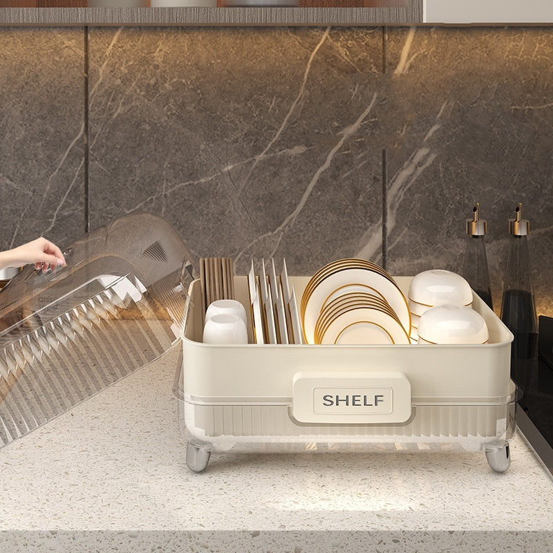 Light Luxury Drain Bowl Rack With Large Kitchen Capacity