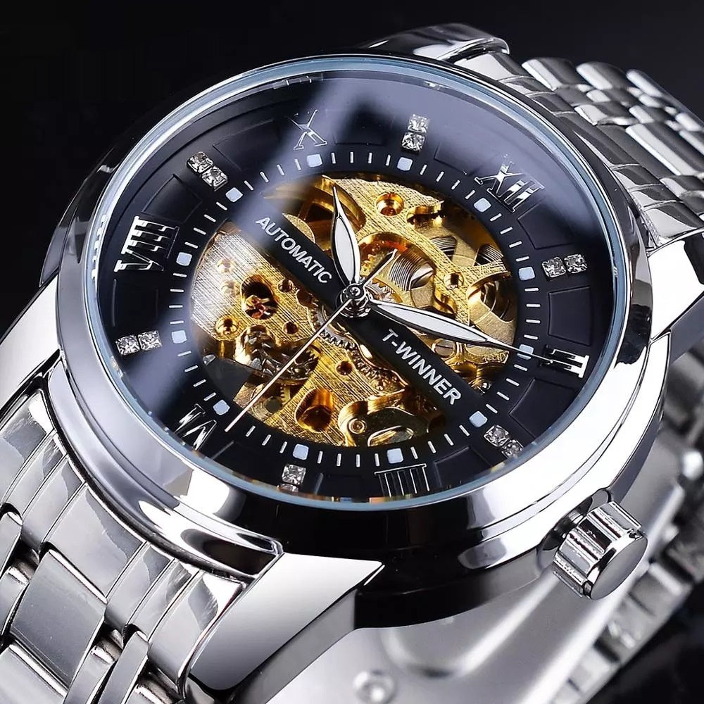Men's Fashion Hollowed-out Waterproof Mechanical Watch