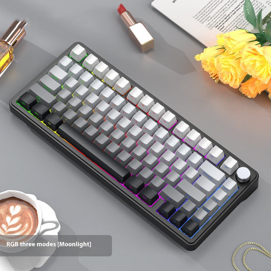 RGB Three-mode Wireless Bluetooth Attack Shark X85 Mechanical Keyboard