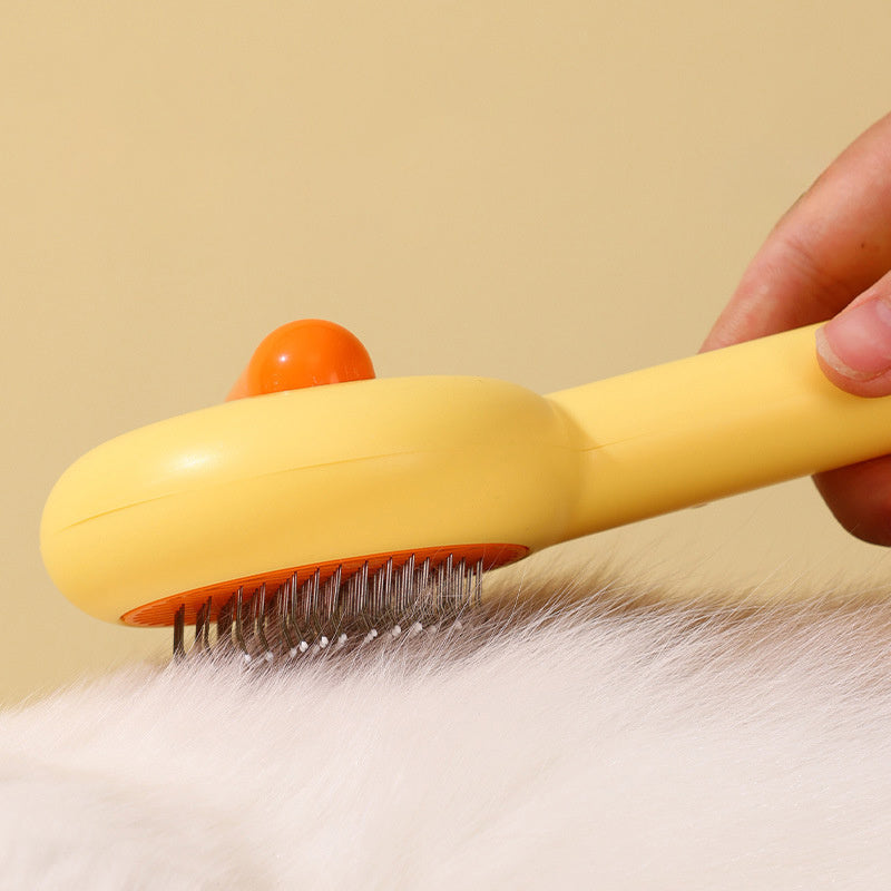 Small Yellow Duck Comb For Cat, Comb Brush For Cat, Dog, Needle, Pet Hair, Open Section, Special Brush, Floating Hair Removal Device