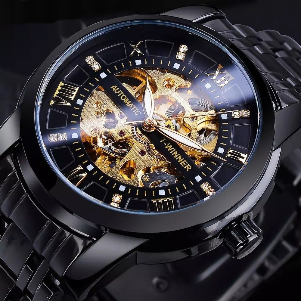 Men's Fashion Hollowed-out Waterproof Mechanical Watch