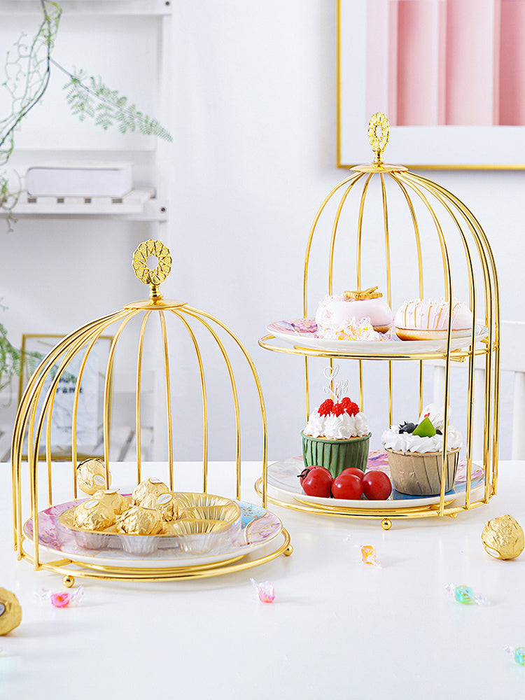 Nordic Light Luxury Double Layer Ceramic Fruit Plate