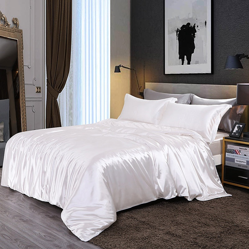 Four-piece Silky Sleep Bare Silk Quilt Cover