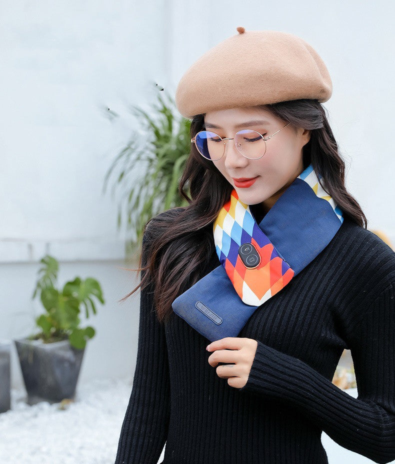 3 Gear Washable Electric Heating Scarf Warming Massage Scarves Winter Warmer USB Heated Neckwear Shawl