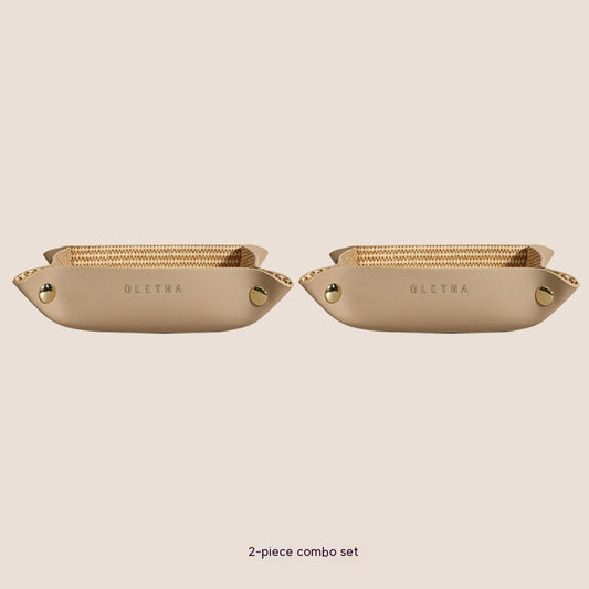 Jewelry Hallway Light Luxury Woven Dining Tray Key Cosmetic Storage Tray