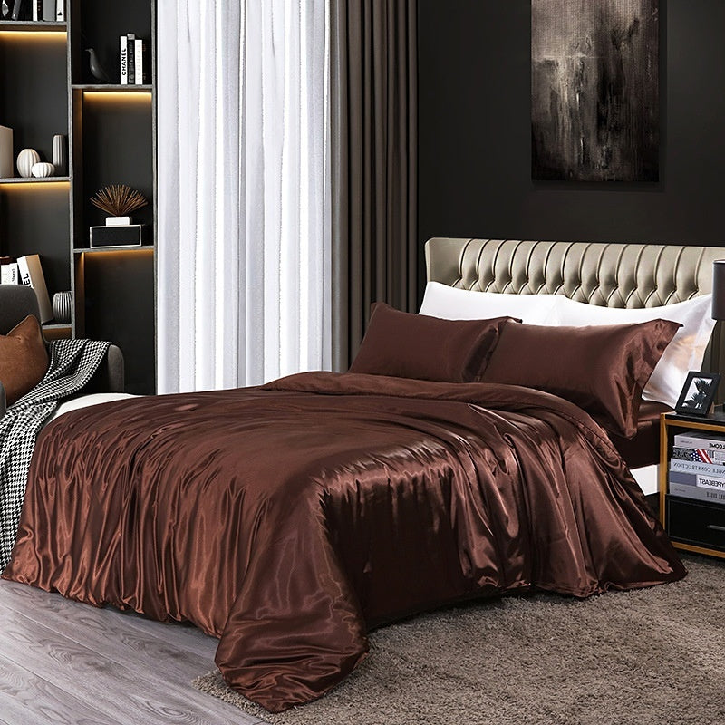Four-piece Silky Sleep Bare Silk Quilt Cover