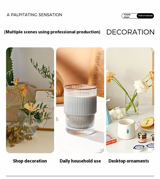 Wind Net Red Love Cup Straw Glass Cup Bar Mixing Glasses Juice Drink Cocktail Goblet