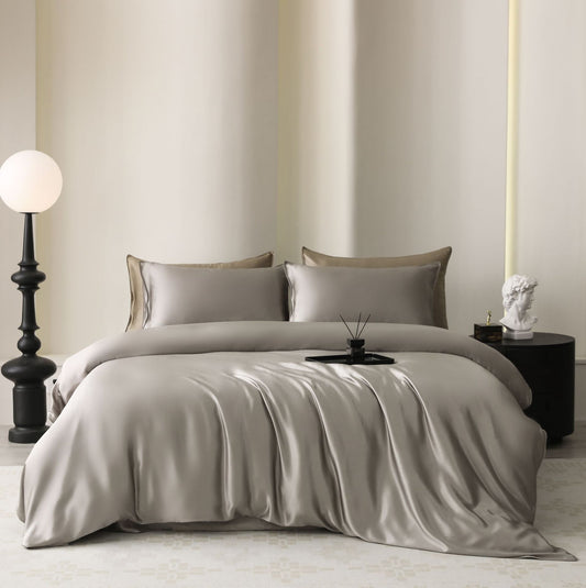 Silk Four-piece Set 19 M Pure Color Pillowcase