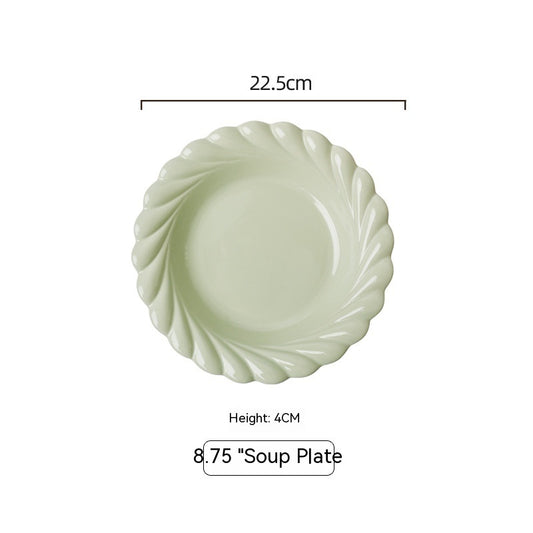 Ceramic Tableware Underglaze Rice  Light Luxury Plate Bowl