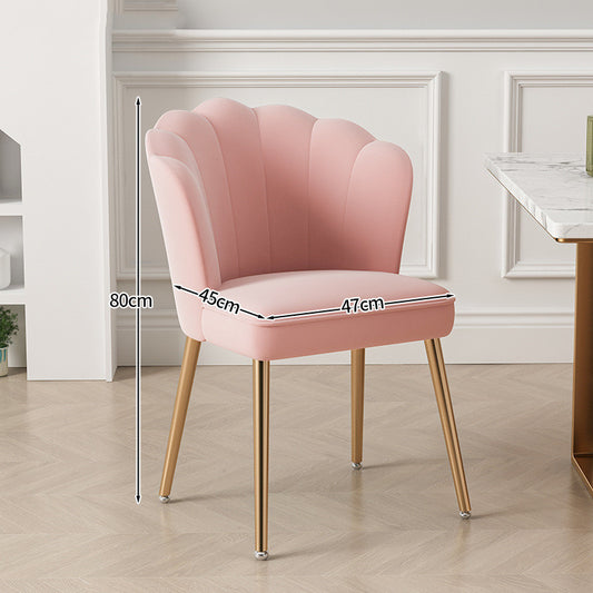 Light Luxury Dressing Stool Home Dining Chair Backrest Petals