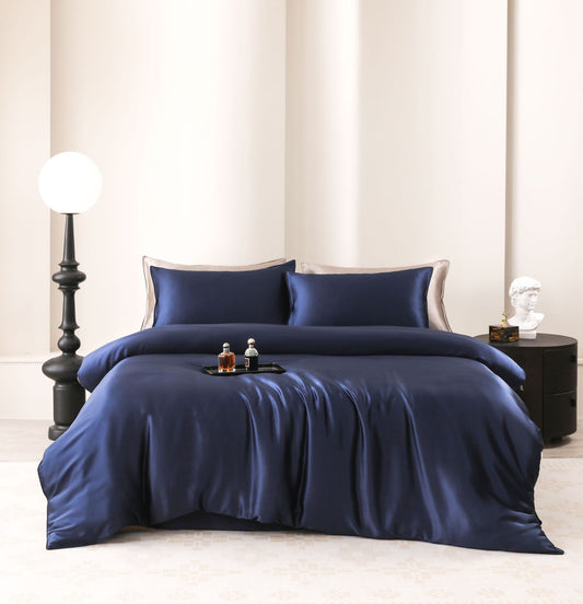 Silk Four-piece Set 19 M Pure Color Pillowcase
