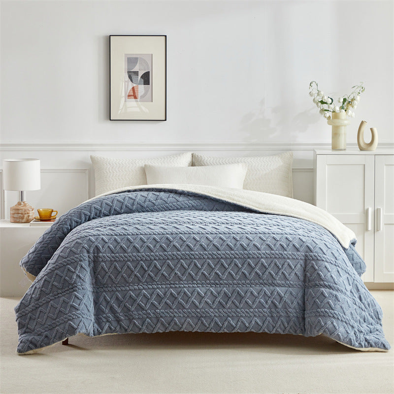Coral Flannel Winter Polyester Blanket