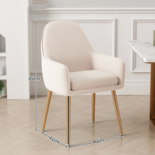 Light Luxury Dressing Stool Home Dining Chair Backrest Petals