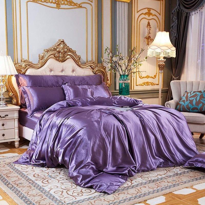 Four-piece Silky Sleep Bare Silk Quilt Cover