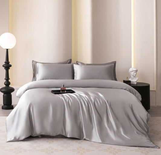 Silk Four-piece Set 19 M Pure Color Pillowcase