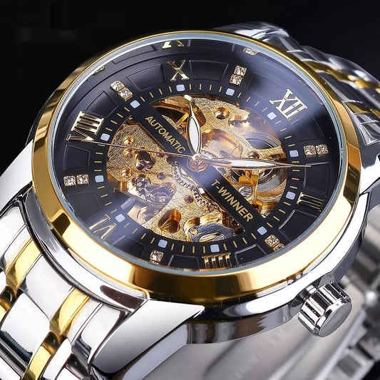 Men's Fashion Hollowed-out Waterproof Mechanical Watch
