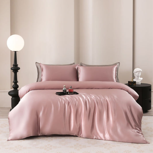 Silk Four-piece Set 19 M Pure Color Pillowcase
