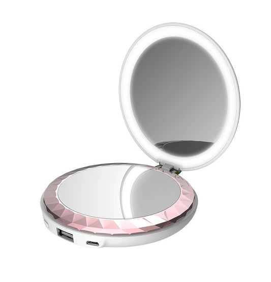 Mini Hand Warmer Makeup Mirror Double-sided Heating Baby Warmer
