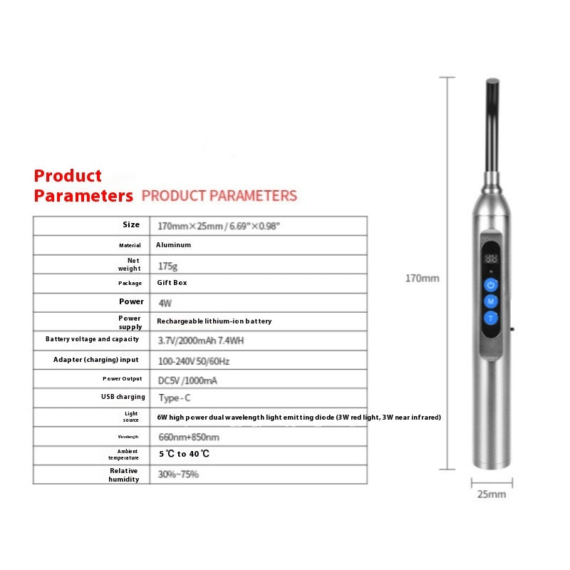 Nose Meatus Acusticus Lips Oral Infrared Light Therapy Lamp Led Infrared Therapy Instrument