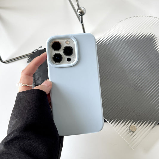 Solid Color Liquid Silicone Phone Case